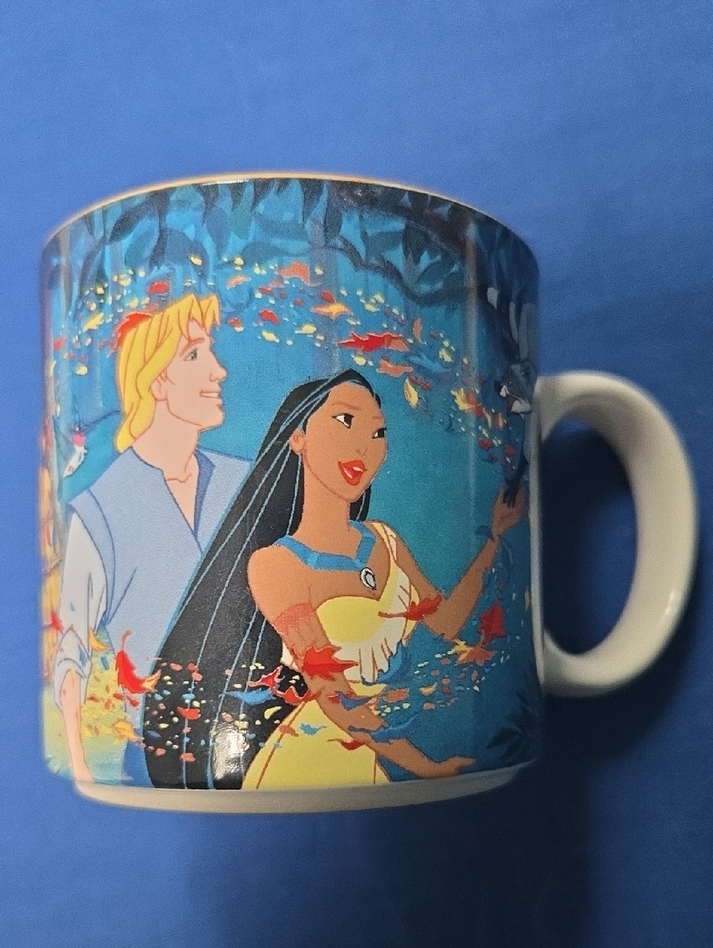 Disney Pocahontas Mug in Blue with Yellow Dress